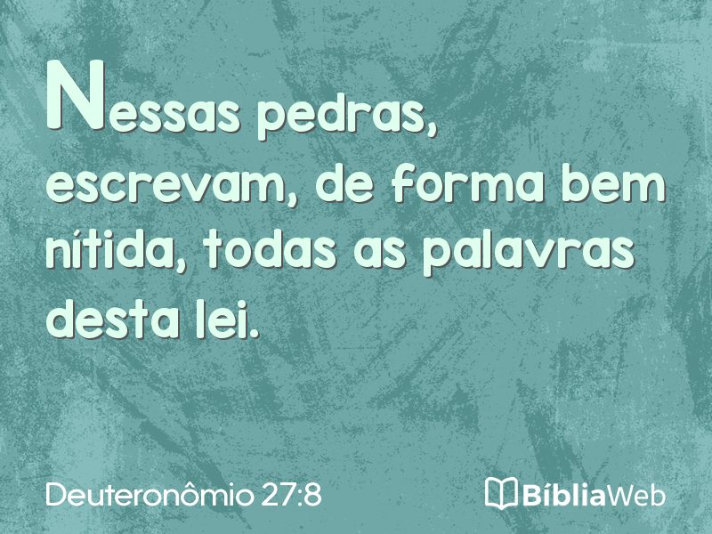 Deuteronômio 27:8 em imagem para compartilhar