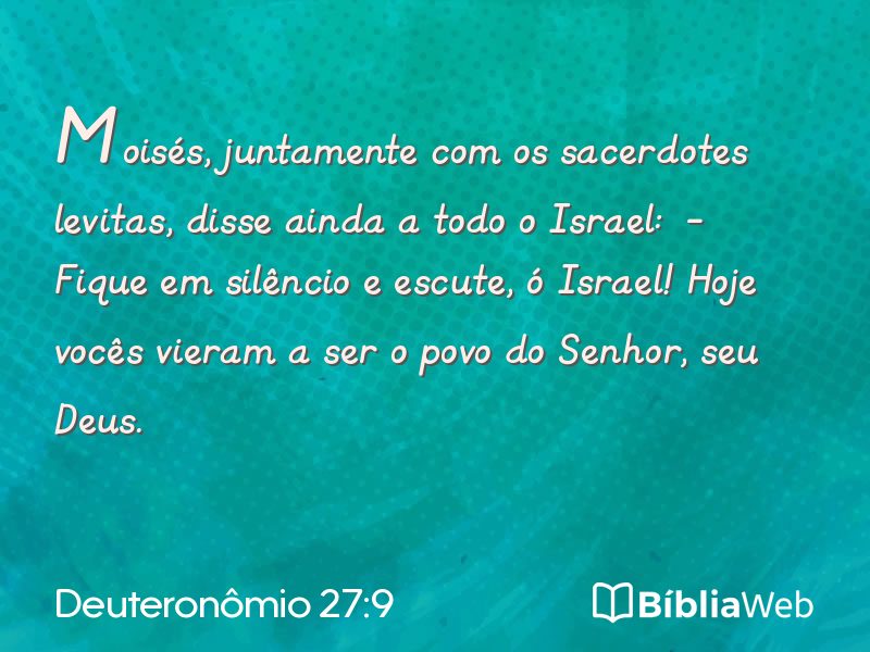Deuteronômio 27:9 em imagem para compartilhar