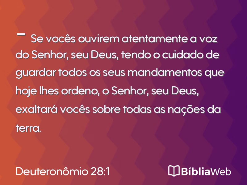 Deuteronômio 28:1 em imagem para compartilhar