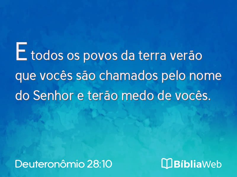 Deuteronômio 28:10 em imagem para compartilhar