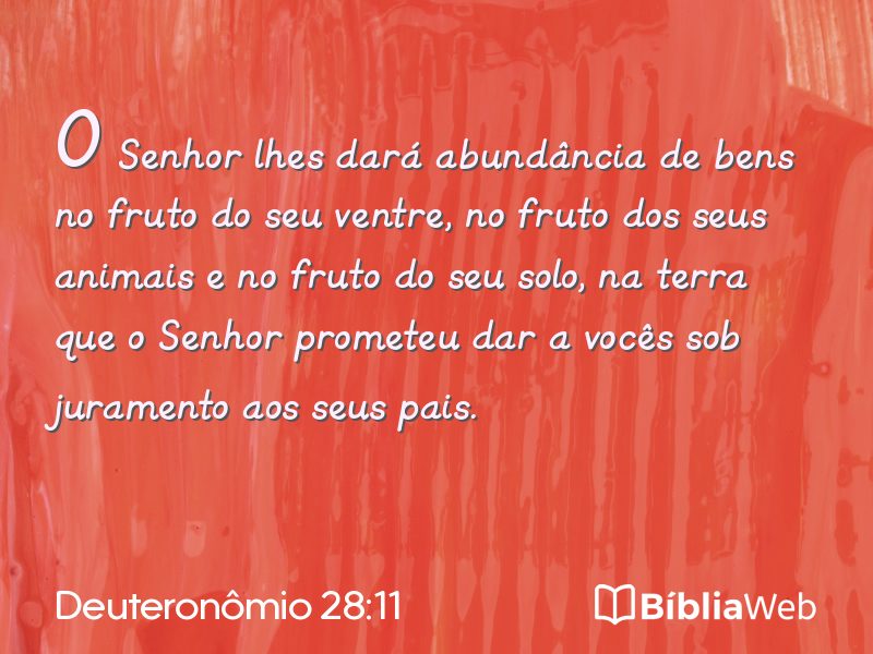 Deuteronômio 28:11 em imagem para compartilhar