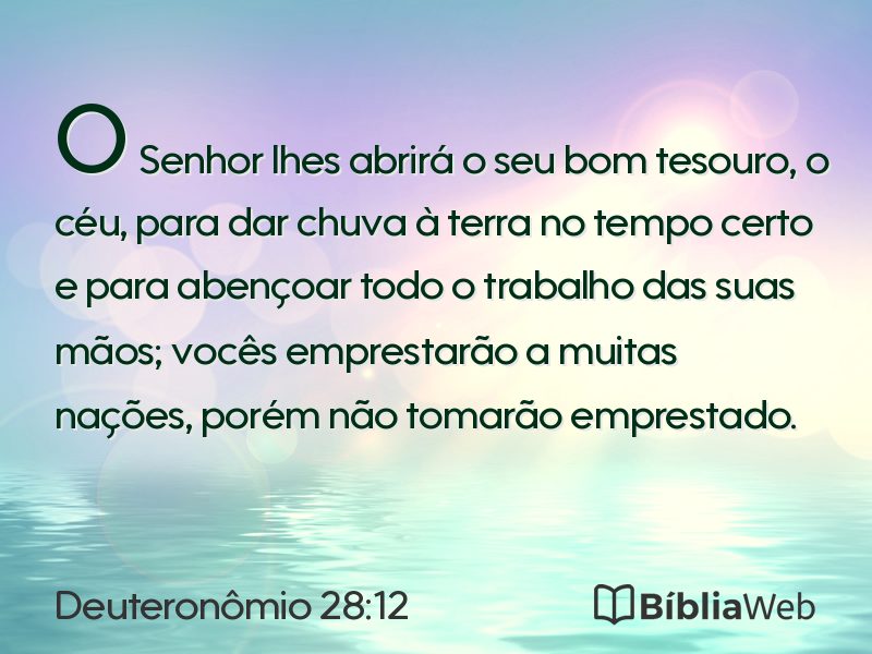 Deuteronômio 28:12 em imagem para compartilhar