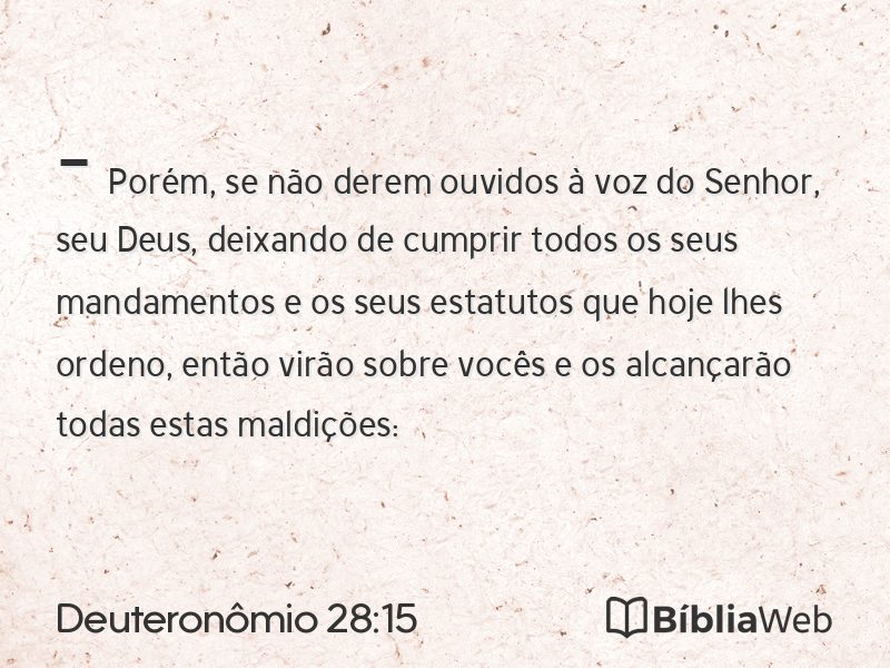 Deuteronômio 28:15 em imagem para compartilhar