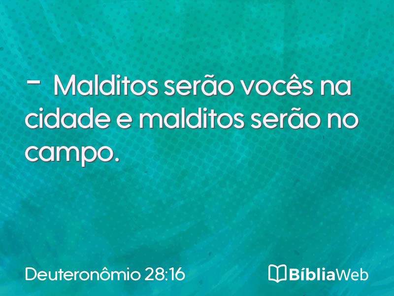 Deuteronômio 28:16 em imagem para compartilhar
