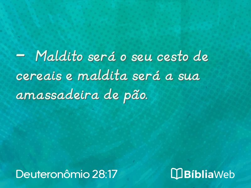 Deuteronômio 28:17 em imagem para compartilhar