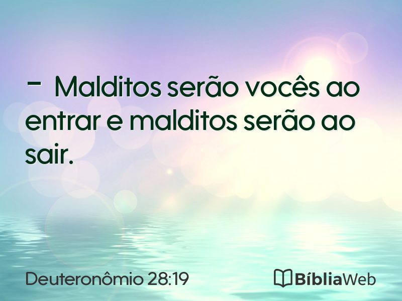 Deuteronômio 28:19 em imagem para compartilhar