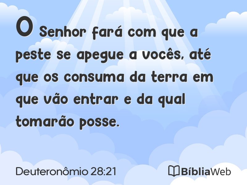 Deuteronômio 28:21 em imagem para compartilhar