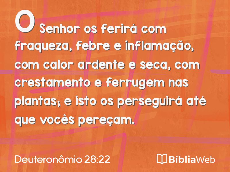 Deuteronômio 28:22 em imagem para compartilhar