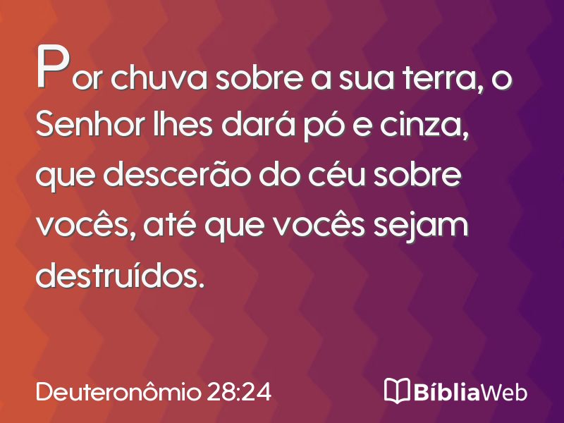 Deuteronômio 28:24 em imagem para compartilhar