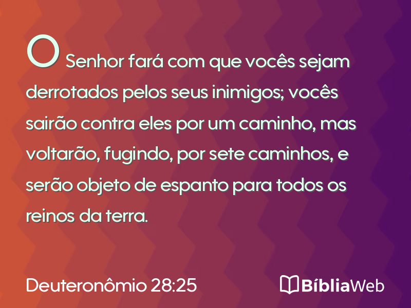 Deuteronômio 28:25 em imagem para compartilhar