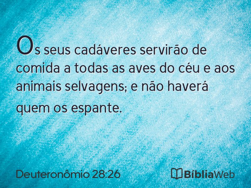 Deuteronômio 28:26 em imagem para compartilhar