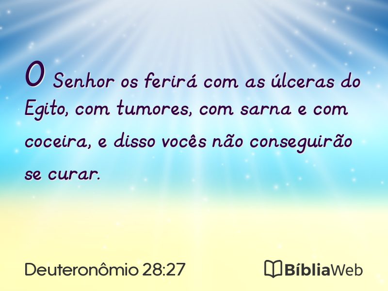 Deuteronômio 28:27 em imagem para compartilhar