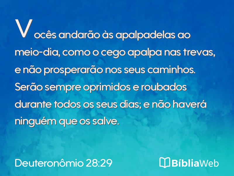Deuteronômio 28:29 em imagem para compartilhar