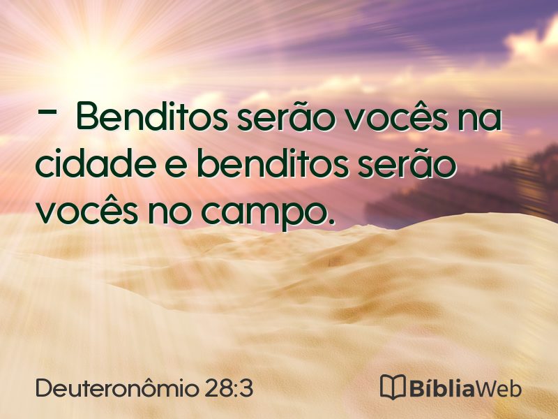 Deuteronômio 28:3 em imagem para compartilhar