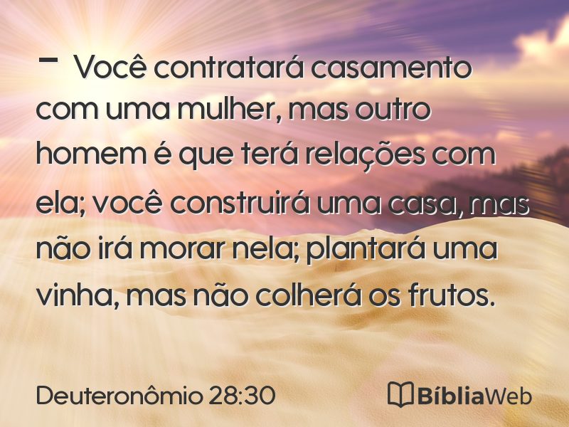 Deuteronômio 28:30 em imagem para compartilhar