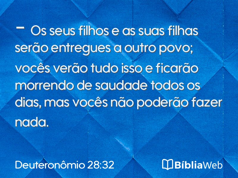 Deuteronômio 28:32 em imagem para compartilhar