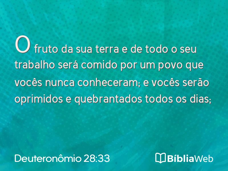 Deuteronômio 28:33 em imagem para compartilhar