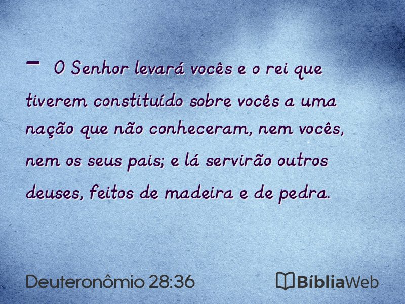 Deuteronômio 28:36 em imagem para compartilhar