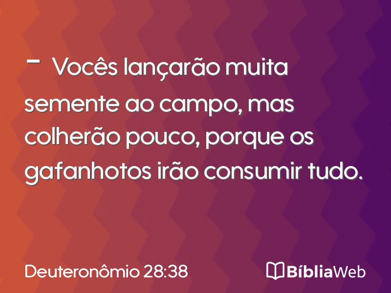 Deuteronômio 28:38 em imagem para compartilhar
