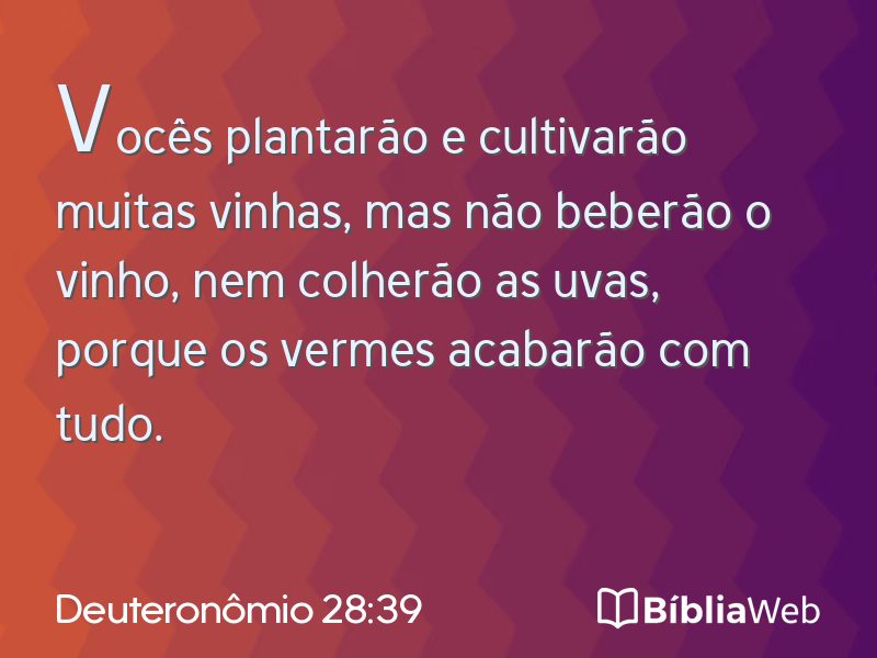 Deuteronômio 28:39 em imagem para compartilhar