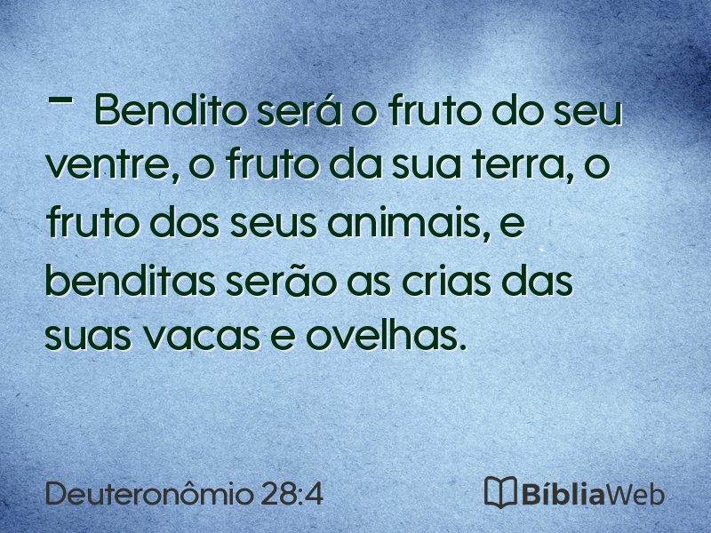 Deuteronômio 28:4 em imagem para compartilhar