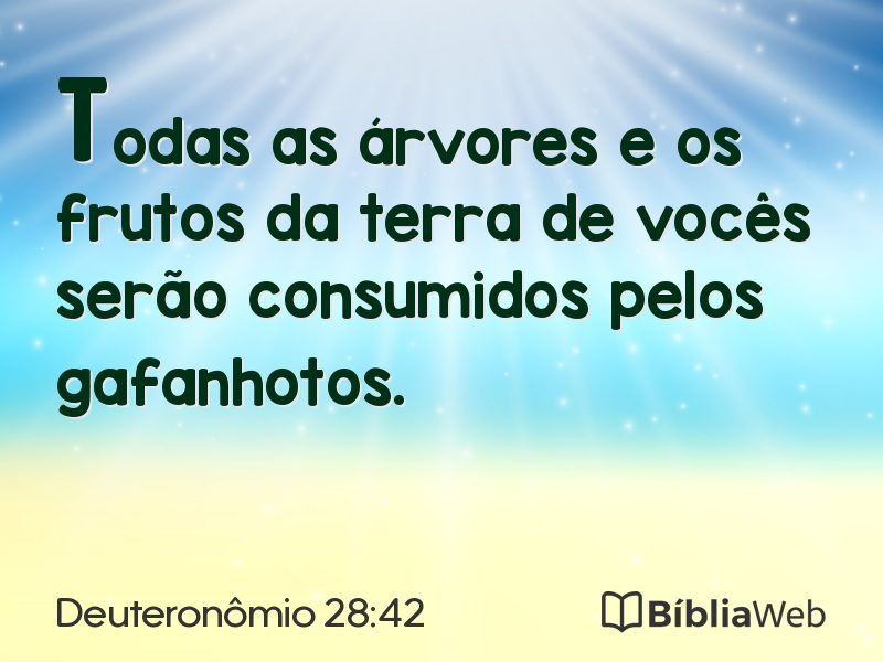 Deuteronômio 28:42 em imagem para compartilhar
