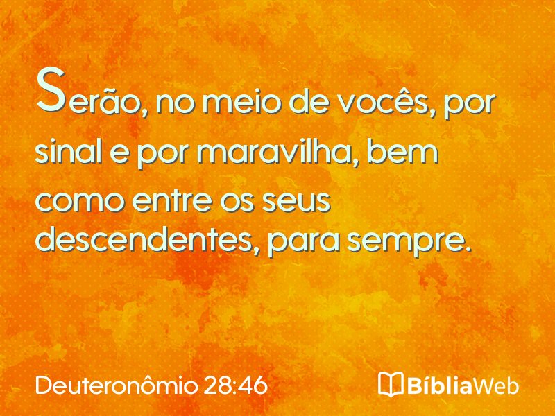 Deuteronômio 28:46 em imagem para compartilhar
