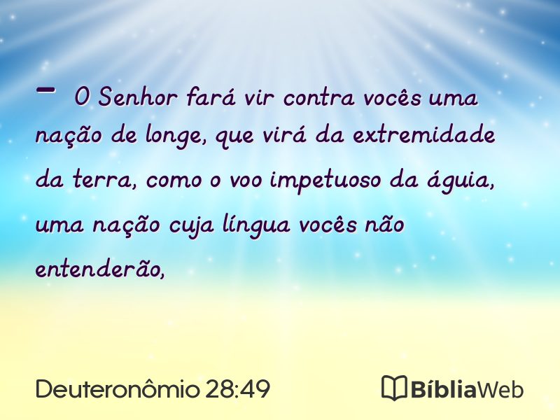 Deuteronômio 28:49 em imagem para compartilhar