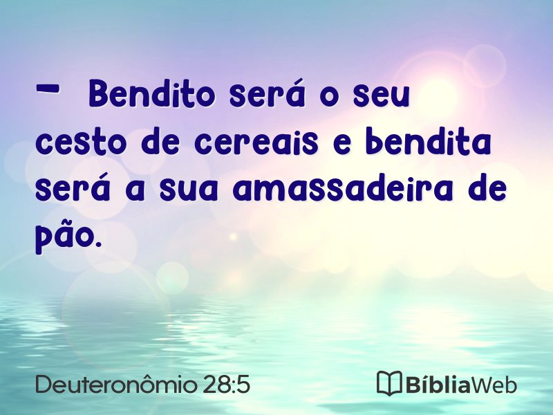 Deuteronômio 28:5 em imagem para compartilhar