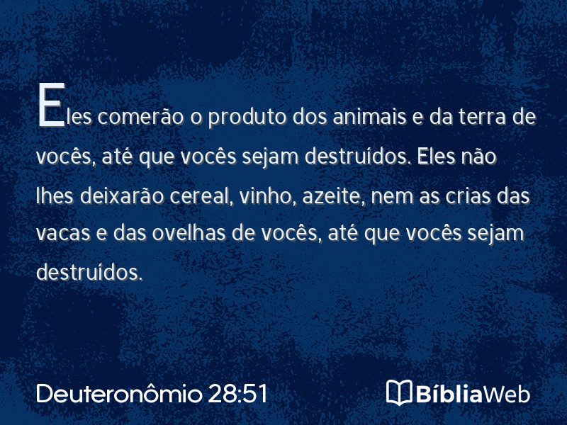 Deuteronômio 28:51 em imagem para compartilhar