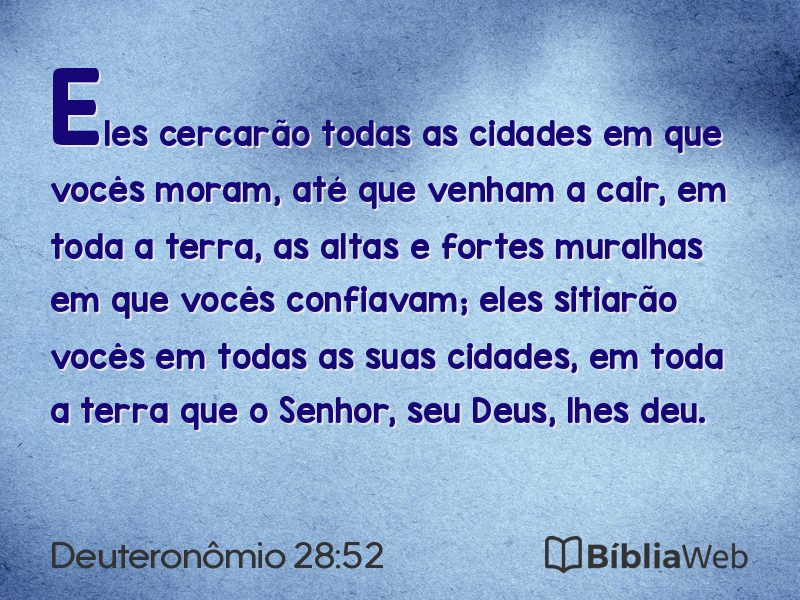 Deuteronômio 28:52 em imagem para compartilhar
