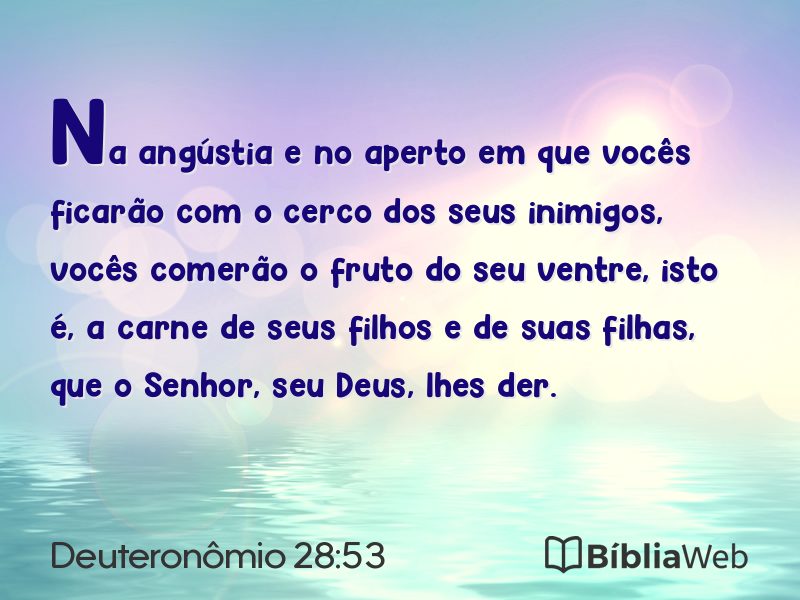 Deuteronômio 28:53 em imagem para compartilhar