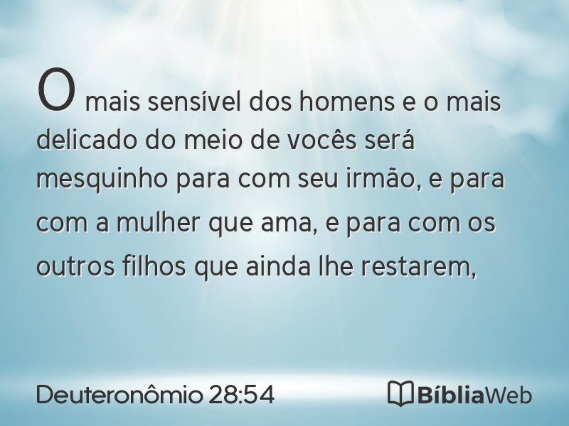 Deuteronômio 28:54 em imagem para compartilhar