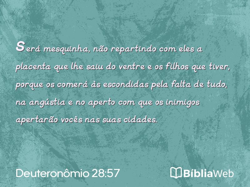Deuteronômio 28:57 em imagem para compartilhar