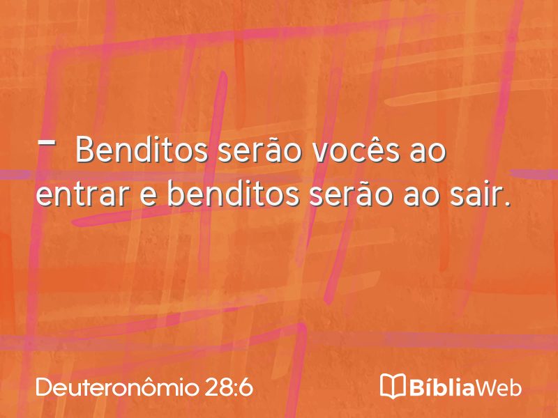 Deuteronômio 28:6 em imagem para compartilhar