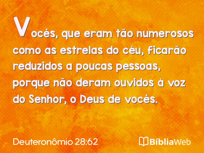 Deuteronômio 28:62 em imagem para compartilhar