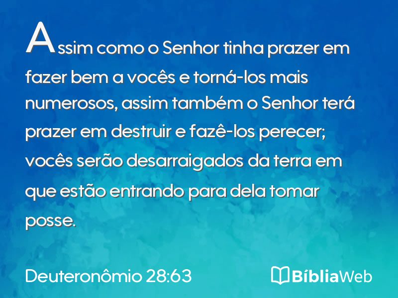 Deuteronômio 28:63 em imagem para compartilhar