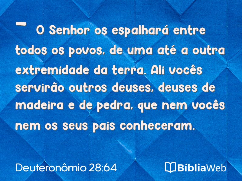 Deuteronômio 28:64 em imagem para compartilhar