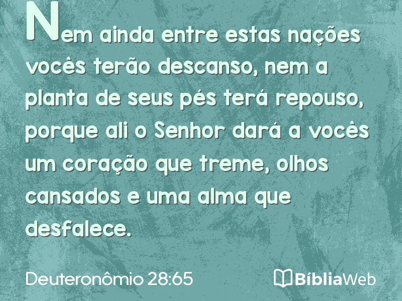 Deuteronômio 28:65 em imagem para compartilhar