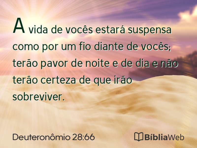 Deuteronômio 28:66 em imagem para compartilhar
