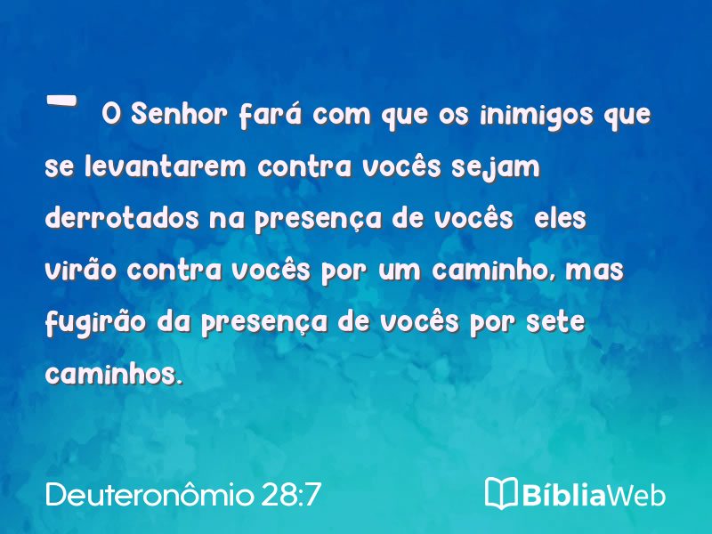Deuteronômio 28:7 em imagem para compartilhar
