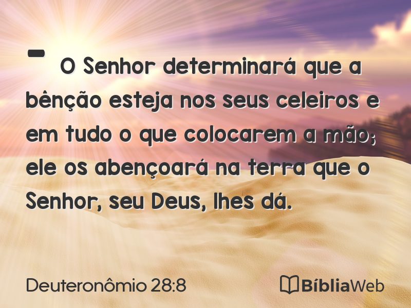 Deuteronômio 28:8 em imagem para compartilhar