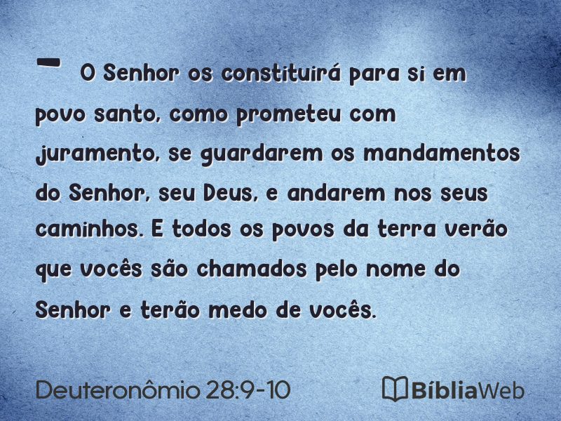 Deuteronômio 28:9-10 em imagem para compartilhar