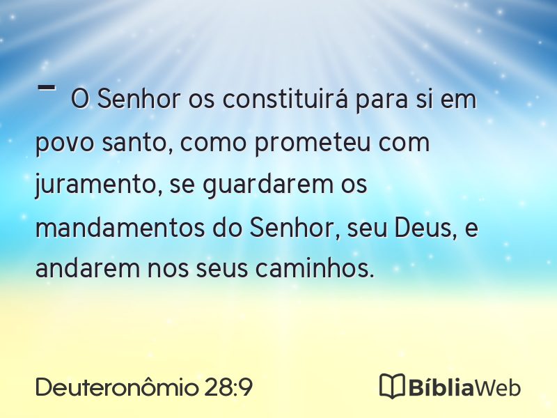 Deuteronômio 28:9 em imagem para compartilhar