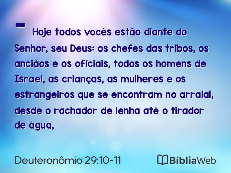 Deuteronômio 29:10-11 em imagem para compartilhar
