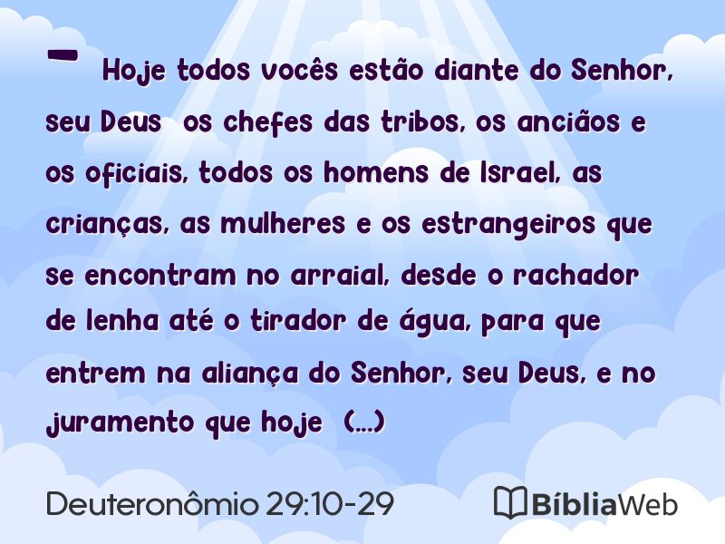 Deuteronômio 29:10-29 em imagem para compartilhar
