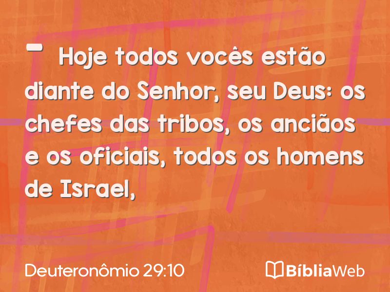 Deuteronômio 29:10 em imagem para compartilhar