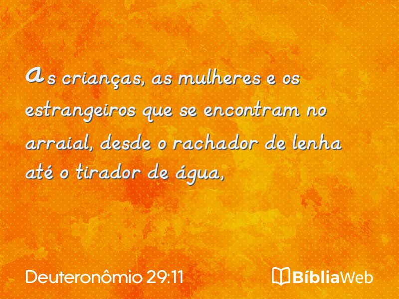 Deuteronômio 29:11 em imagem para compartilhar