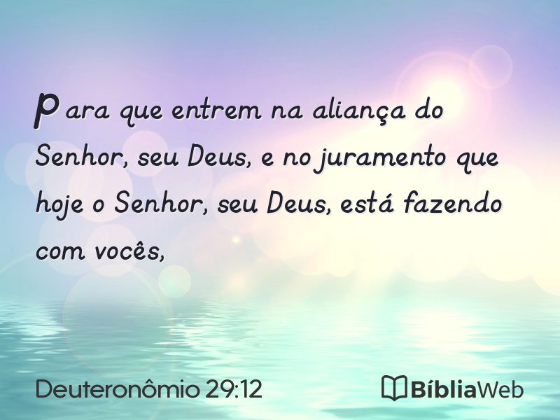 Deuteronômio 29:12 em imagem para compartilhar