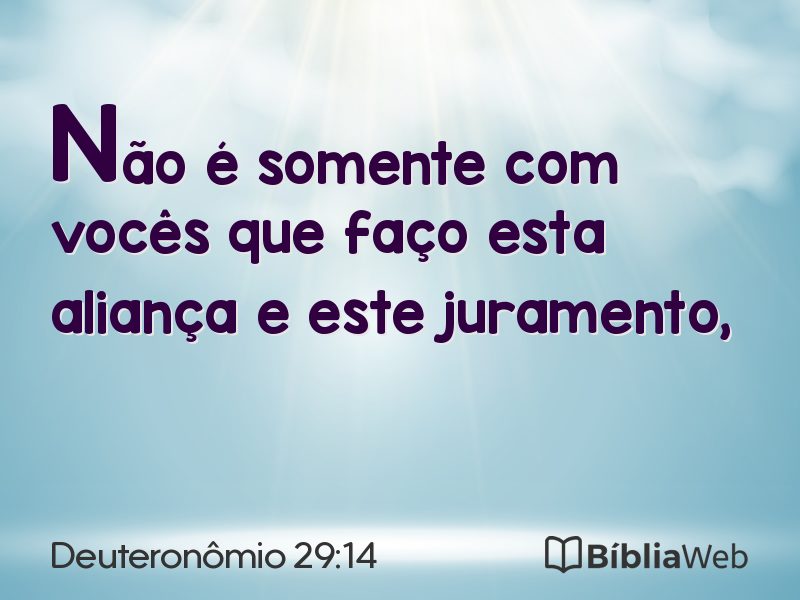 Deuteronômio 29:14 em imagem para compartilhar